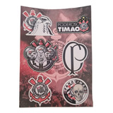Cartela Adesivo Para Moto carro bike Time Corinthians