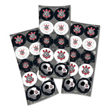 Cartela Adesivo Redondo Lembrancinha Corinthians C 30und
