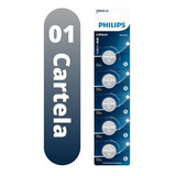Cartela Bateria Philips Cr2032 3v Placa