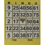 Cartela Bingo 3 Blocos 100 Folhas Total 300 Fls 8 X 10cm