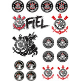 Cartela De Adesivos De Time Corinthians Gaviões Da Fiel