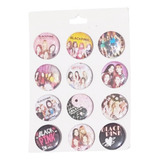 Cartela De Bottons Black Pink Kpop Broches Pins