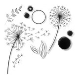 Cartela De Carimbo De Silicone Flores Folhas E Borboletas