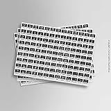 Cartela De Etiquetas Identificação Disjuntor 21 X 29-7 Cm -Preto-