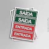 Cartela Identificação Saída E Entrada 20x6-5 Cm Adesivo