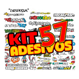 Cartela Kit 57 Adesivos Stickers Figurinhas