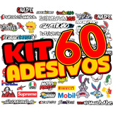 Cartela Kit 60 Adesivos Stickers Figurinhas Carro Moto V1