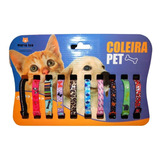 Cartela Kit De Coleira Sem Pingente Para Gato 10 Unidades
