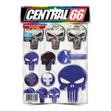 Cartela Resi Adesivo Punisher Azul Brp Can am Spyder 1330