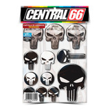 Cartela Resi Adesivo Punisher Preto Logo Logotipo Samsung