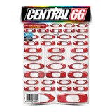 Cartela Resinada Adesivo Oakley Vermelho Dafra Roadwin 250r