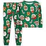 Carter S Conjunto De Pijamas De Natal De 2 Peças Bebê Criança Papai Noel 6