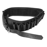 Cartucheira Calibre 20 Couro Legítimo Preto 30 Cartuchos