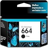 Cartucho 664 Preto Original -F6V29AB- Para Deskjet 2136- 2676- 3776- 5076- 5276