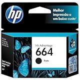 Cartucho De Tinta Original 664 Preto Ou Colorida 2ml Até 100 Páginas Preto 