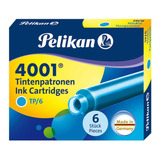 Cartucho De Tinta Pelikan 4001 Tp 6 Azul Turquesa
