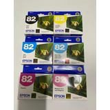 Cartucho Epson 82 Original R270 Rx590 Kit 6 Cartuchos