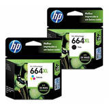 Cartucho Hp 664xl Preto E 664xl Color Kit Original Lacrado 