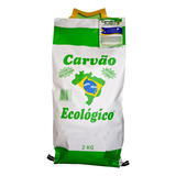Carvão 2kg Ecológico Brasil Churrasco Churrasqueira Lareira