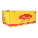 Carvão Art Coco De Coco Hexagonal Premium Pouca Cinza 10 Kg