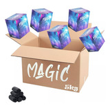 Carvão Narguile Magic Hexagonal De Coco Pouca Cinza 5kg