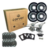 Carver 4 Rodas Truck Cx Rolamentos Skate Simulador Surf