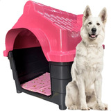 Casa Casinha Cachorro Cães Plastica Numero 7 Cor Rosa