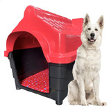 Casa Casinha Cachorro Cães Plastica Numero 7 Cor Vermelho