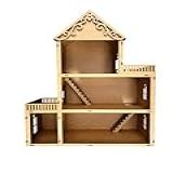 Casa Casinha De Boneca Brinquedo Infantil 60cm Em Mdf Crú