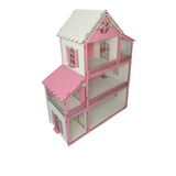 Casa Casinha De Boneca Polly 60cm Mdf Pintada Nome Brinde