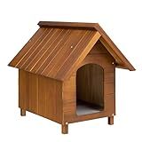 Casa Casinha De Cachorro Em Madeira Pintada Grande N4 -Cerejeira-