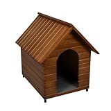 Casa Casinha De Cachorro Em Madeira Pintada Pequena N2 -Cerejeira-