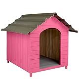 Casa Casinha De Cachorro Telhado Ecológico Extra Gigante N8 Rosa