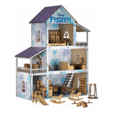 Casa Casinha Frozen Boneca Completa Mdf Miniatura Antiga