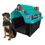 Casa Casinha N8 Super Dog Para Cachorros Grandes Resistente Cor Verde Tifanny