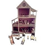 Casa Casinha Para Boneca Polly Lol   60 Cm   Com Móveis   Kits E Gifts