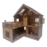 Casa Casinha Para Boneca Polly Lol Com Varanda 43 Cm C