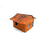 Casa De Barro 2 Águas P Maquete Ferromodelismo Ho A 106