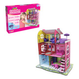 Casa De Boneca Sonho Meu Completa Adesivada Mdf Móveis