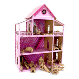 Casa De Bonecas 80cm Kit Mini Móveis Adesivada Promoção