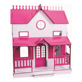 Casa De Bonecas Escala Barbie Modelo Lian Sonhos Darama Cor Branco E Pink