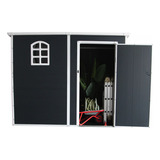 Casa Depósito Abrigo De Jardim Aço 248x194x143cm Com Janelas