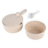 Casa Desidratador De Vegetais Salada Frutas Secador Filtro Peneira Shake Secador Manual Vegetal Arroz Ferramenta Lavagem Utensílios Cozinha Bege 