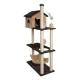 Casa Para Gato Arranhador De Gato Alto Gigante E Brinquedos