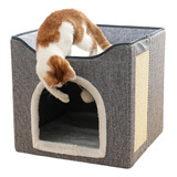 Casa Premium Pet Gatos 2 Em 1 Com Arranhador Luxo Moderna