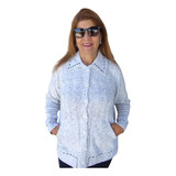 Casaco Blusa Frio Feminina Cardigan Plus Size Trico Grosso