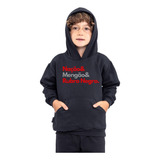 Casaco Blusa Moletom Canguru Peluciado Time Infantil Unissex