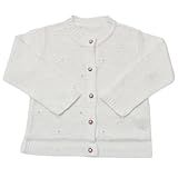 Casaco Casaquinho Cardigan Tricô Tricot Frio Bebê Menino E Menina Infantil Luxo BR Idade 2 Anos Branco 