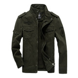 Casaco Chamarras Estilo Militar Algodón Para Hombres