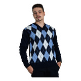 Casaco De Frio Masculina Em Lã Suéter De Tricô 